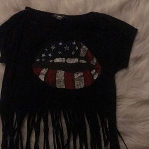 ❌SOLD❌Fringe Shirt